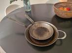 De Buyer koekenpannen, Huis en Inrichting, Keuken | Potten en Pannen, Ophalen of Verzenden, Gebruikt, Rvs, Pannenset