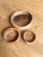 Set van 3 olijf houten schaaltjes bowls and dishes, Huis en Inrichting, Keuken | Servies, Ophalen of Verzenden, Overige stijlen