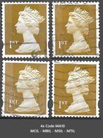 Queen Elizabeth security Machins 1st Gold MA10, Ophalen of Verzenden, Gestempeld