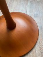 Bijzettafel glas en hout, Huis en Inrichting, Tafels | Bijzettafels, Ophalen, Minder dan 55 cm, Gebruikt, Rond