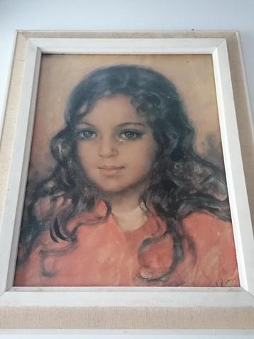 schilderij van meisje beschikbaar voor biedingen