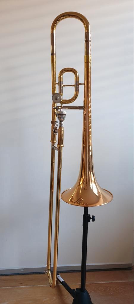 Yamaha compact trombone, Muziek en Instrumenten, Blaasinstrumenten | Trombones, Gebruikt, Tenor, Ophalen of Verzenden
