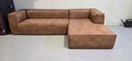 Woood Bean Hoekbank Nubuck Cognac, Huis en Inrichting, Banken | Bankstellen, Ophalen of Verzenden, Gebruikt, Stof, Modern