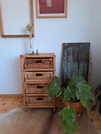 Rotan ladenkastje met 4 kades, naturel, boho, Minder dan 50 cm, Ophalen of Verzenden, 3 of 4 laden, Minder dan 100 cm