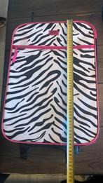 Reistrolley zebra print met roze details, Uitschuifbare handgreep, Gebruikt, Minder dan 35 cm, Minder dan 50 cm