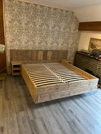 Zwevend bed steigerhout, Ophalen, Gebruikt, Steigerhout, Tweepersoons