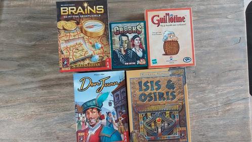Crooks, Guillotine, Brains, Don Juan, Isis & Osiris, Hobby en Vrije tijd, Gezelschapsspellen | Overige, Zo goed als nieuw, Ophalen of Verzenden