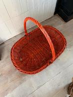 Oranje Lectuurmand Jaren 70, Huis en Inrichting, Woonaccessoires | Schalen en Manden, Ophalen, Gebruikt, Mand, Riet