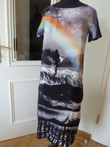 Mary Katrantzou designer jurk, zuiver zijde, fotoprint mt 36 beschikbaar voor biedingen
