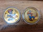 2 prachtige grote vergulde Disney collector munten samen, Ophalen of Verzenden, Zo goed als nieuw