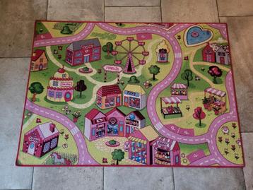 Leuk kleurrijk roze groen Speelkleed - Kinderkamer meisje beschikbaar voor biedingen