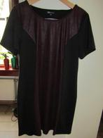 F348 DIDI mt XXL jurk zwart burgundy aubergine, Verzenden, Zwart, Maat 46/48 (XL) of groter, Didi