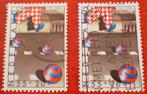 2x Nederlandse kinderpostzegels - 1977 - 55 + 20c, Verzenden, Na 1940, Gestempeld