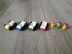 Vintage Fisher Price 4x Auto En 3x Poppetjes Jaren 70, Ophalen of Verzenden, Gebruikt, Speelset