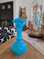 Blauw opaline glas vaasjes, Antiek en Kunst, Curiosa en Brocante, Ophalen of Verzenden