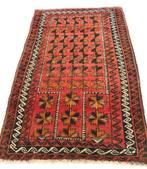 Handgeknoopt Afghan loper Perzisch tapijt / hal / gang kleed, 50 tot 100 cm, Rood, 100 tot 150 cm, Gebruikt