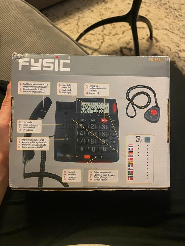 Fysic Ouderen Telefoon met Noodoproep slechtzienden, Telecommunicatie, Vaste telefoons | Niet Draadloos, Zo goed als nieuw, Ophalen of Verzenden
