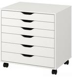 Witte ladekast op wielen, Ikea Alex, Huis en Inrichting, Kasten | Ladekasten, Ophalen, 5 laden of meer, 50 tot 100 cm, Zo goed als nieuw