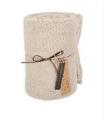 Teddy Plaid poncho Taupe 160x120 JENS Living, Huis en Inrichting, Woonaccessoires | Plaids en Woondekens, Ophalen of Verzenden