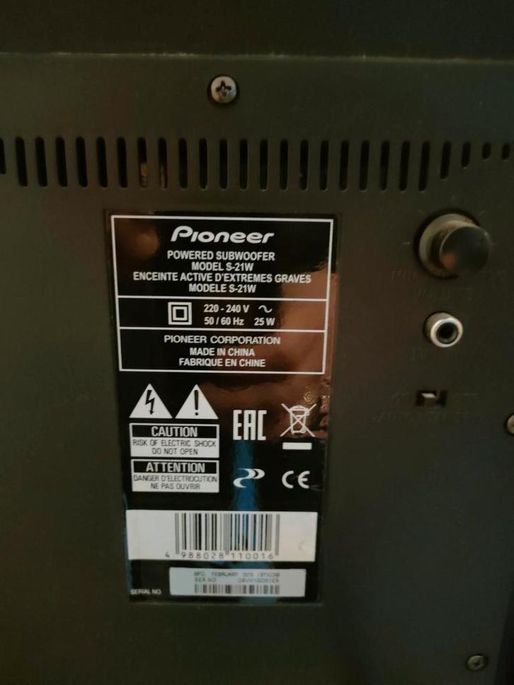 Pioneer Subwoofer - Krachtige Bass, Audio, Tv en Foto, Luidsprekers, Gebruikt, Subwoofer, Minder dan 60 watt, Overige merken, Ophalen of Verzenden