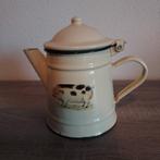 Emaille koffiepot theepot creme, Ophalen of Verzenden