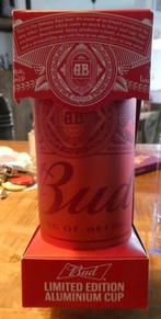 Bierreclame Bud blikje limited edition, Verzenden, Zo goed als nieuw, Verpakking