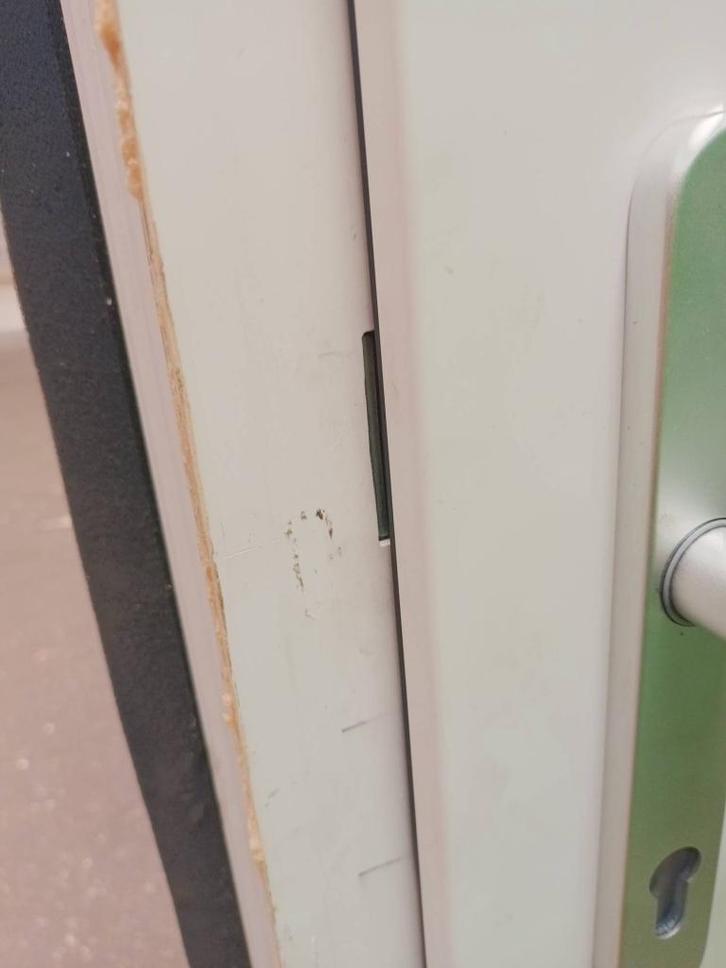 Kunststof Winkeldeur / Voordeur vol glas  b118 -2335-, Doe-het-zelf en Verbouw, Deuren en Horren, Gebruikt, Buitendeur, 215 cm of meer