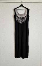 Zwarte jurk met veren print maat L.  Vero Moda, Maat 38/40 (M), Vero Moda, Zwart, Ophalen of Verzenden