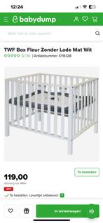 TWF witte box, Kinderen en Baby's, Boxen, Ophalen, Zo goed als nieuw, Rechthoekig, In hoogte verstelbaar