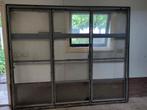 3 Industriële Stalen Ramen Vouwdeuren Loft totaal ~7m lengte, Ophalen, Gebruikt, Deurkozijn, 225 cm of meer