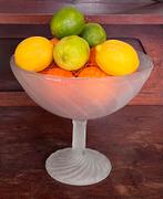 Grote coupe van matglas – Lalique-stijl, Ophalen of Verzenden, Zo goed als nieuw, Rond, Glas