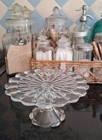 Glazen taartschaal etagere, Ophalen of Verzenden, Zo goed als nieuw