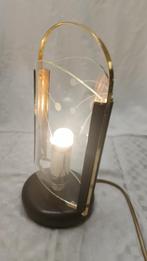 Design schemerlamp met gebogen glas, Klassiek, Ophalen of Verzenden, Zo goed als nieuw, Glas