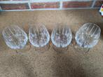 Set 4 kristal glazen cognacglazen vintage, Antiek en Kunst, Ophalen