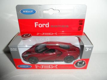 Welly - 2017 Ford GT (donker-rood) 1:36 beschikbaar voor biedingen