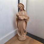 Mooi oude hol gipsen Maria met kind beeld, zie foto's, Ophalen of Verzenden