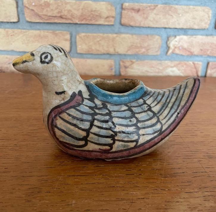 Antiek aardewerk eend, Iznik stijl, voor 1900, Midden-Oosten, Antiek en Kunst, Antiek | Keramiek en Aardewerk, Ophalen of Verzenden