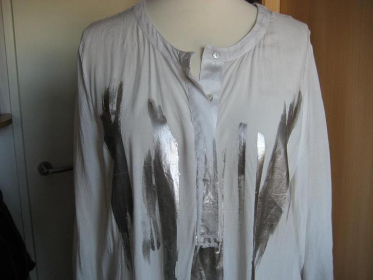 tuniek  No Secret 46 gebr. wit zilver viscose, Kleding | Dames, Blouses en Tunieken, Nieuw, Maat 46/48 (XL) of groter, Wit, Ophalen of Verzenden