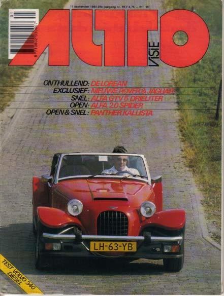 Autovisie 19 1984 : Alfa Romeo Spider - GTV6 Savali - Volvo, Boeken, Auto's | Folders en Tijdschriften, Gelezen, Algemeen, Ophalen of Verzenden