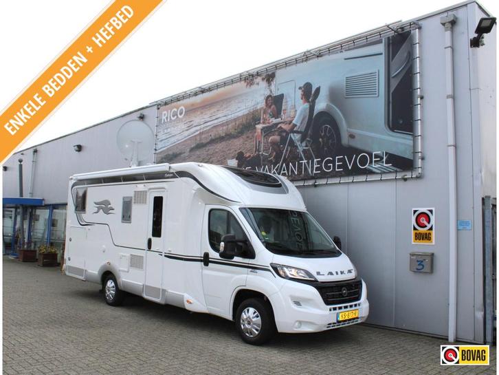 Laika Ecovip 409 Lengtebedden / Nieuwstaat/ Zonnepaneel, Caravans en Kamperen, Campers, Bedrijf, tot en met 4, Half-integraal