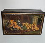"De Toekomst" Vintage koekblik met slot, Ophalen of Verzenden, Gebruikt, Overige, Overige merken