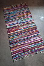 'Voddenkleed' vloerkleed van repen stof, kleurrijk, boho, Boho, bohemian,  vrolijk, 150 tot 200 cm, Rechthoekig, 50 tot 100 cm