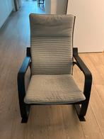 IKEA POÄNG Schommelstoel - Zwartbruin/Beige, Ophalen, Gebruikt, 75 tot 100 cm, 50 tot 75 cm