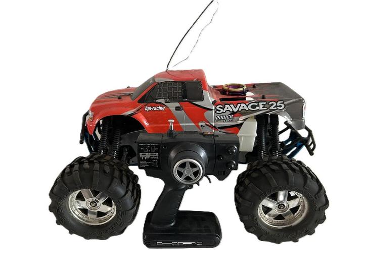 HPI Savage 25 1/8 nitro rc auto, Hobby en Vrije tijd, Modelbouw | Radiografisch | Auto's, Gebruikt, Auto offroad, Nitro, Schaal 1:8