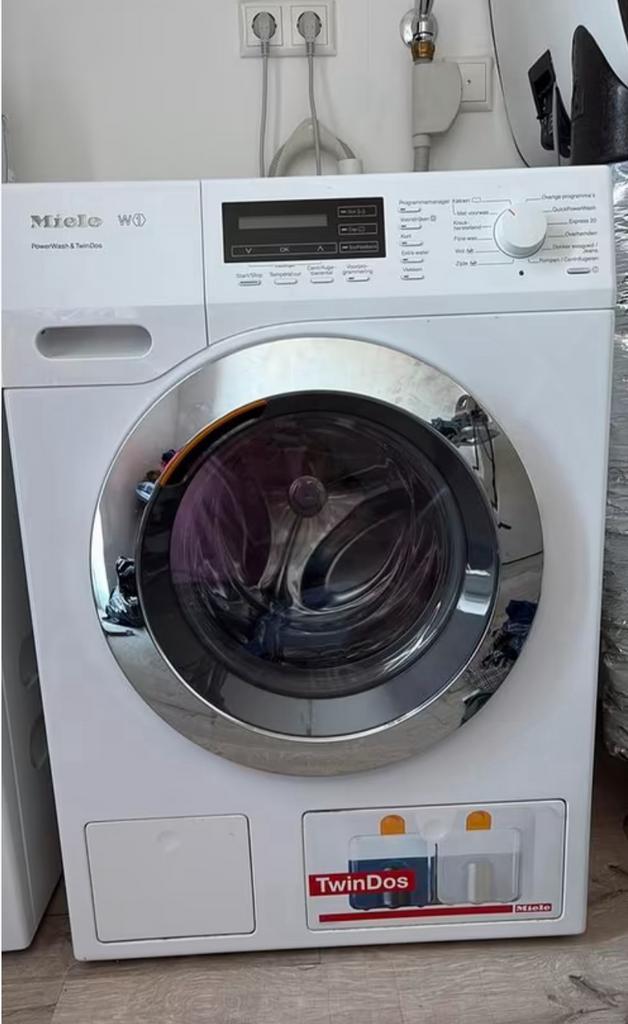 Miele wasmachine W1 twindos, Witgoed en Apparatuur, Wasmachines, Gebruikt, Voorlader, 8 tot 10 kg, 85 tot 90 cm, 1600 toeren of meer