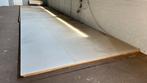 17 witte glasplaten 240x100 cm, bijv. voor vloer showroom, Doe-het-zelf en Verbouw, Platen en Panelen, Ophalen, Gebruikt, Overige materialen