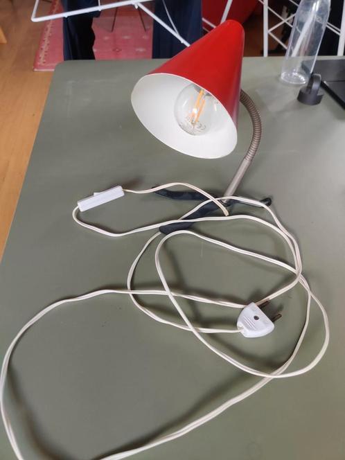 Vintage rode bureaulamp, Antiek en Kunst, Antiek | Lampen, Ophalen