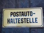 Emaille bord Postauto- Haltestelle Oostenrijk, Antiek en Kunst, Ophalen of Verzenden