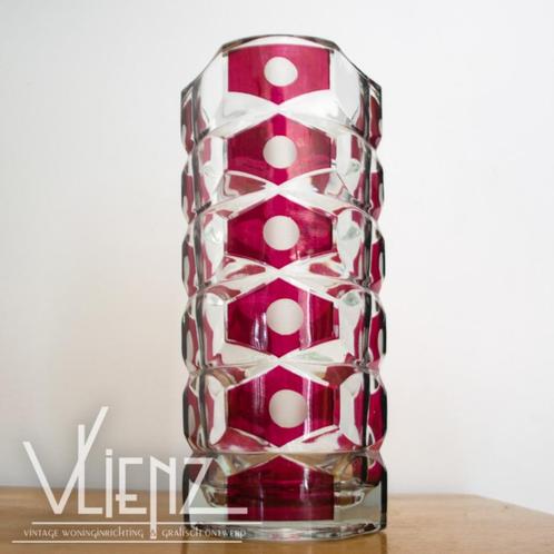 Vintage, retro Luminarc France vaas, Windsor Rubis, Durand, Antiek en Kunst, Antiek | Vazen, Ophalen of Verzenden