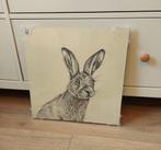 Nieuw wandpaneel met haas 40x40 cm, Ophalen of Verzenden, Nieuw, Wanddecoratie